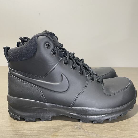 Nike Mens Size 9 Boots NEW Open Box Manoa Leather Triple Black HF7095-001 main image 10